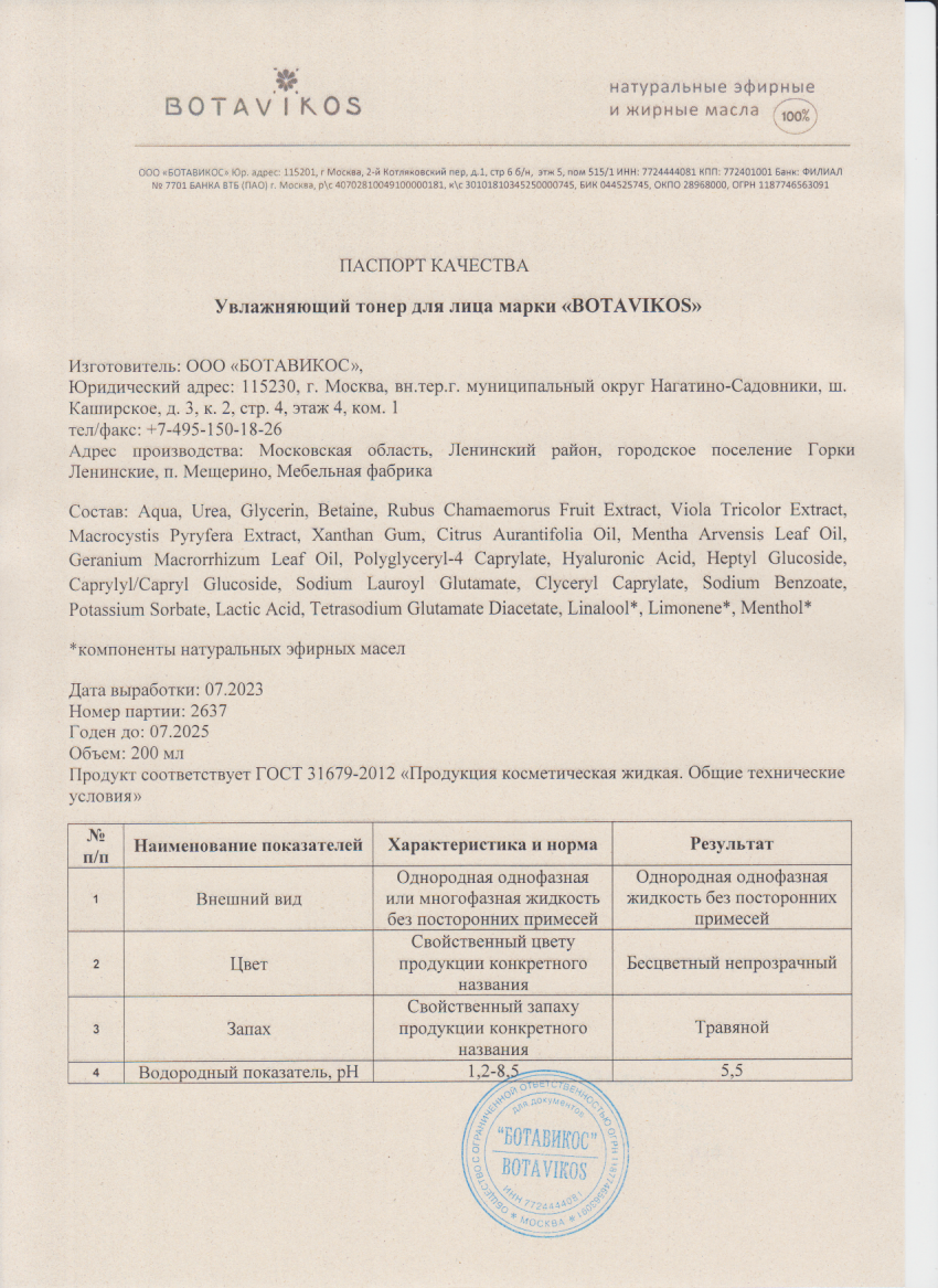 Паспорт №072023